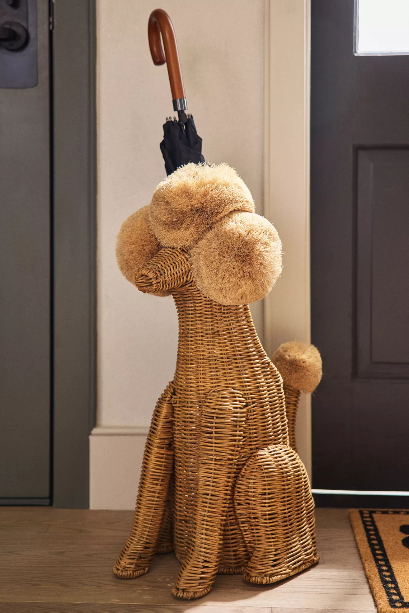 Poodle Dog Woven Wicker Basket - thumbnail 2