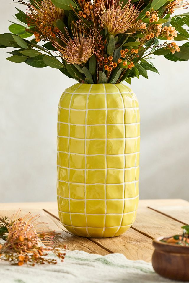 Porcelain Grid Vase #1