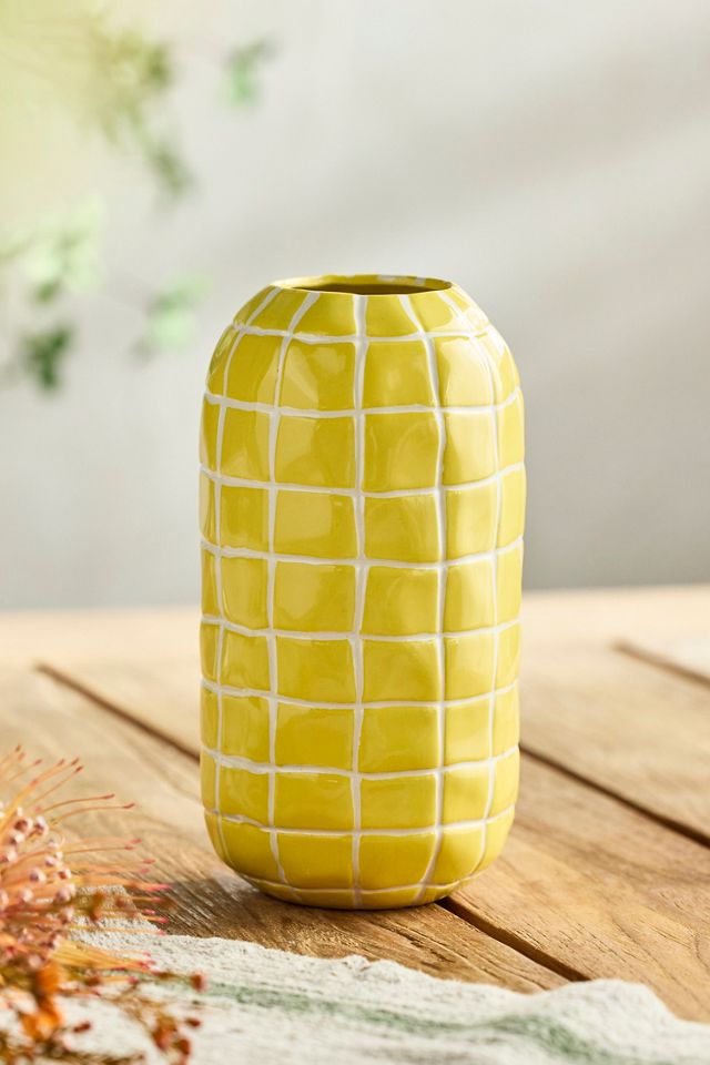 Porcelain Grid Vase #2