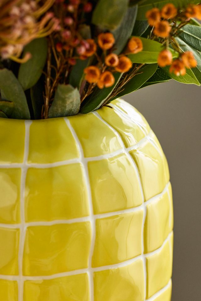 Porcelain Grid Vase #3