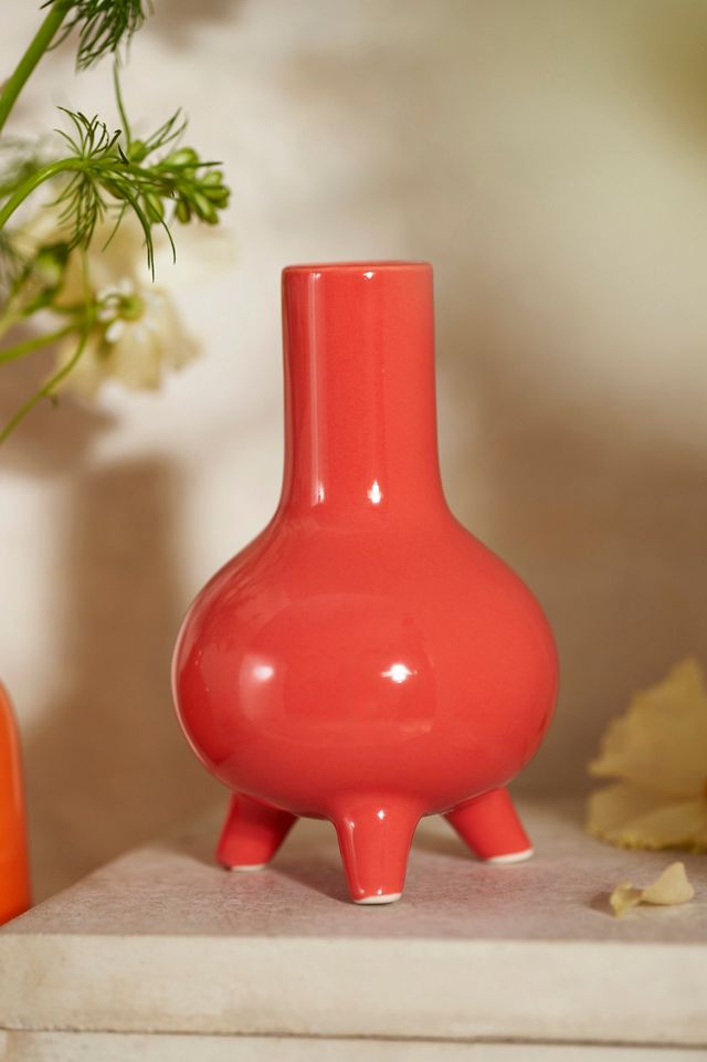 Footed Ceramic Bud Vase #1
