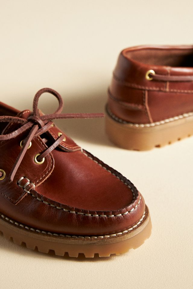 By Anthropologie Lug Boat Loafers #7