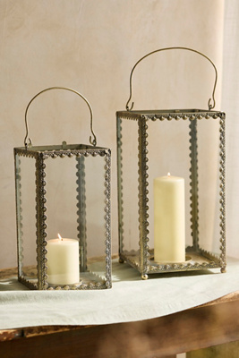 Anthropologie Antique Scalloped Lantern