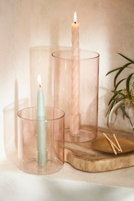 Terrain Glass Column Hurricane Taper Holder