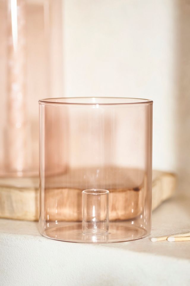 Glass Column Hurricane Taper Holder #1