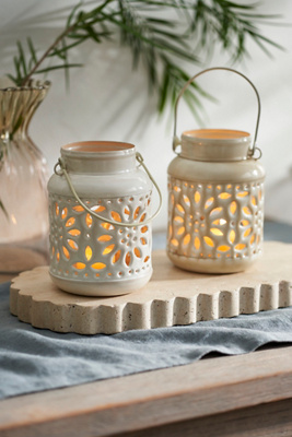 Punched Iron Lantern