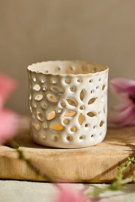 Punched Iron Votive Holder