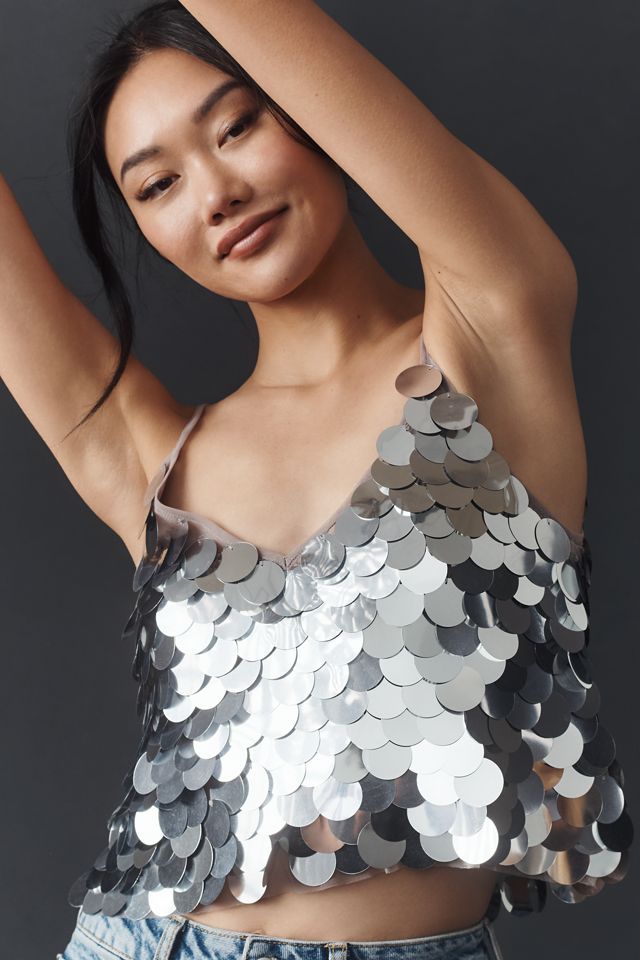 By Anthropologie Paillette Sequin Cami #3