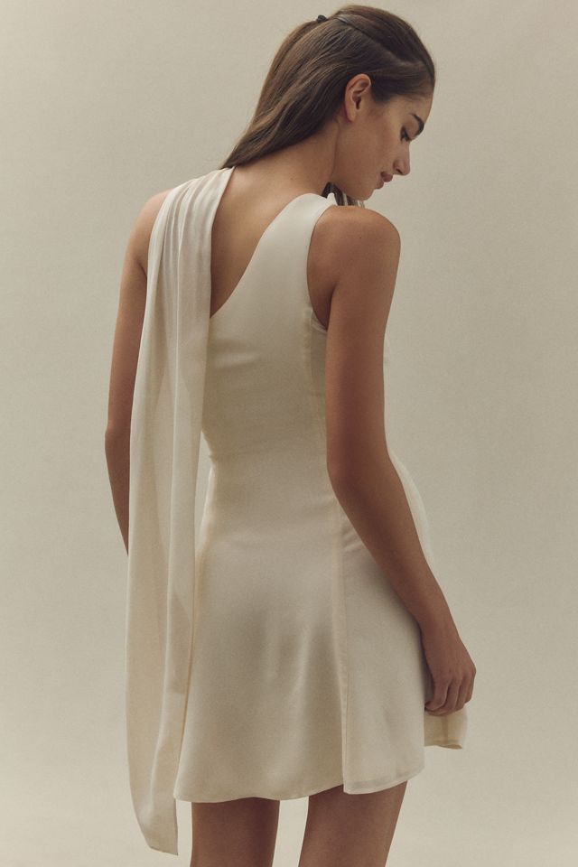 Reformation Rossi Asymmetric Back-Sash Mini Dress #1