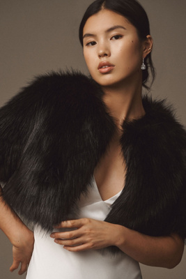Unreal Fur Love A Fur Bolero In Black