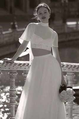 Unreal Fur Sheer Beauty Cape In White