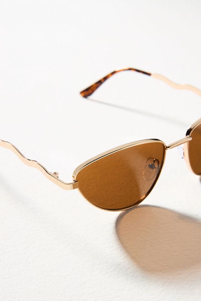 I-SEA Wavy Temple Cat-Eye Aviator Sunglasses #3