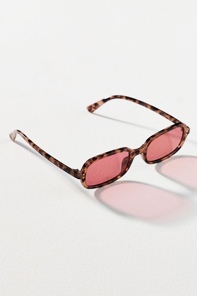 I-SEA Skinny Rectangle Tortoiseshell Sunglasses #2