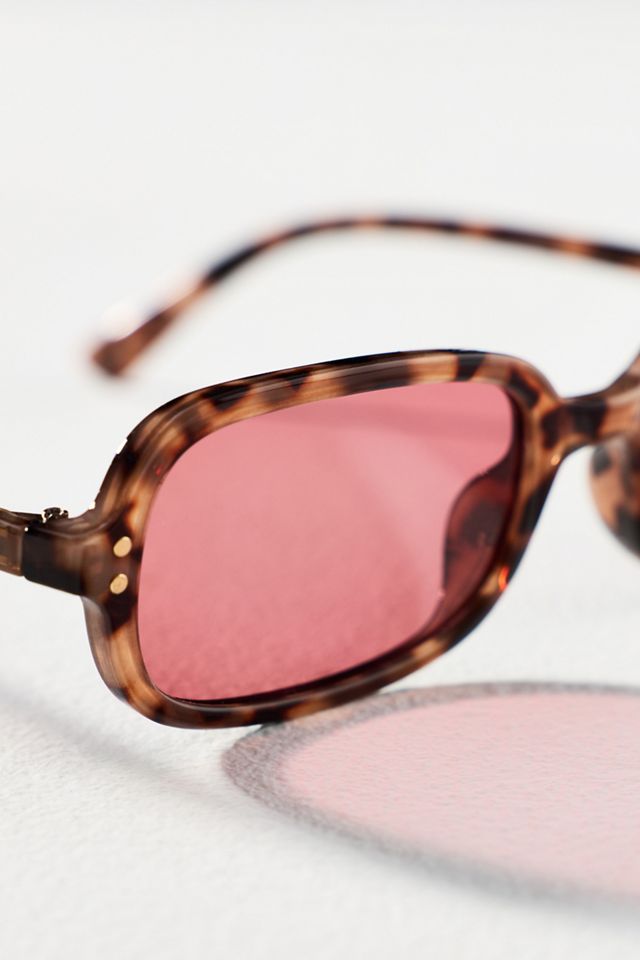 I-SEA Skinny Rectangle Tortoiseshell Sunglasses #3