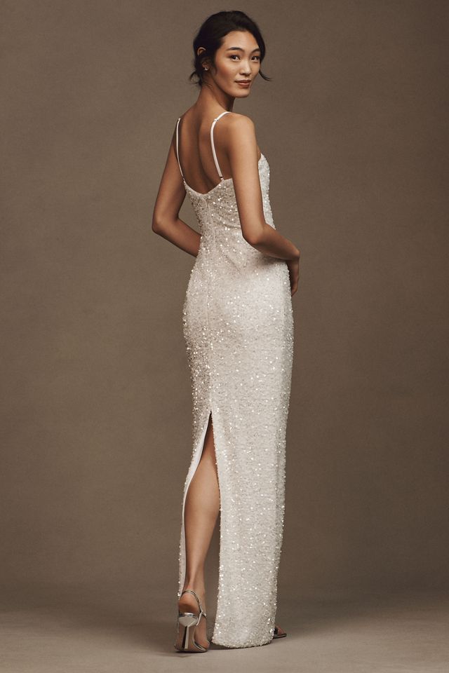 Helsi Lyla Sequin Rose Keyhole Column Maxi Dress #1