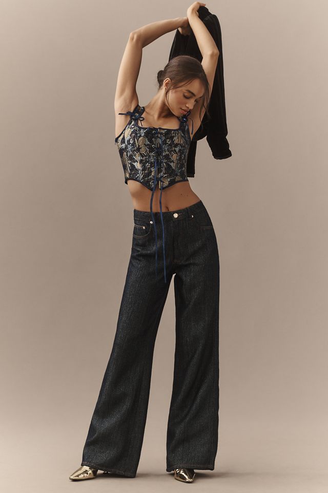 By Anthropologie Brocade Shine Corset Top #3