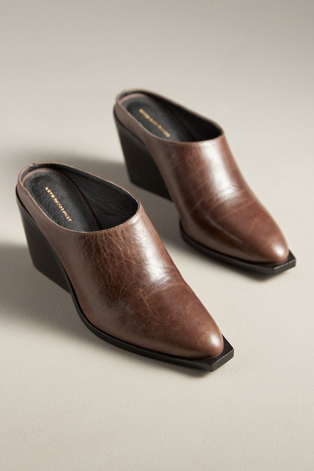 By Anthropologie Western Mule Heels #5
