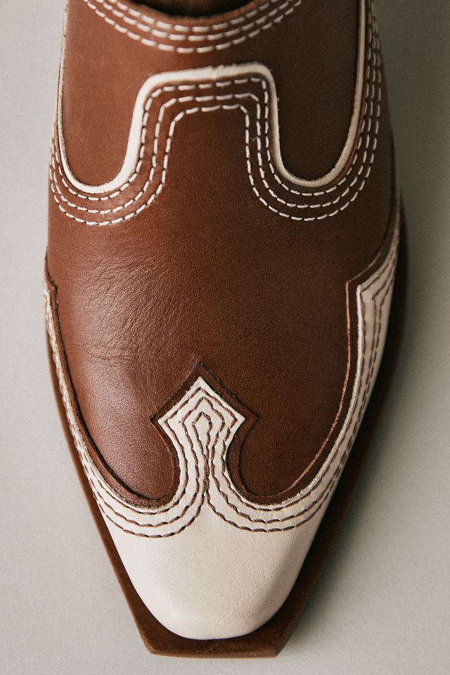 By Anthropologie Western Mule Heels #2