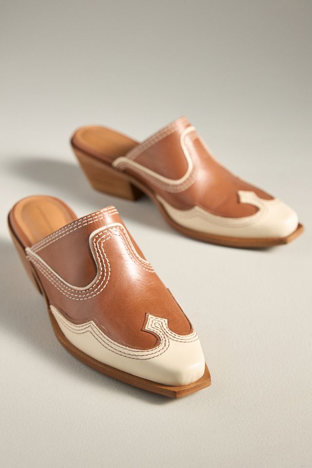 By Anthropologie Western Mule Heels #4