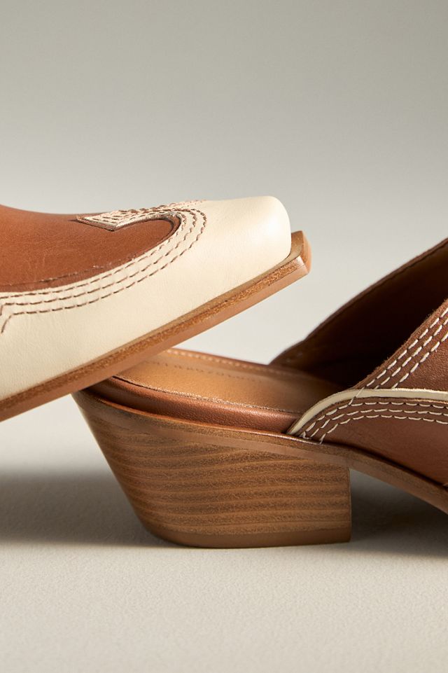 By Anthropologie Western Mule Heels #5