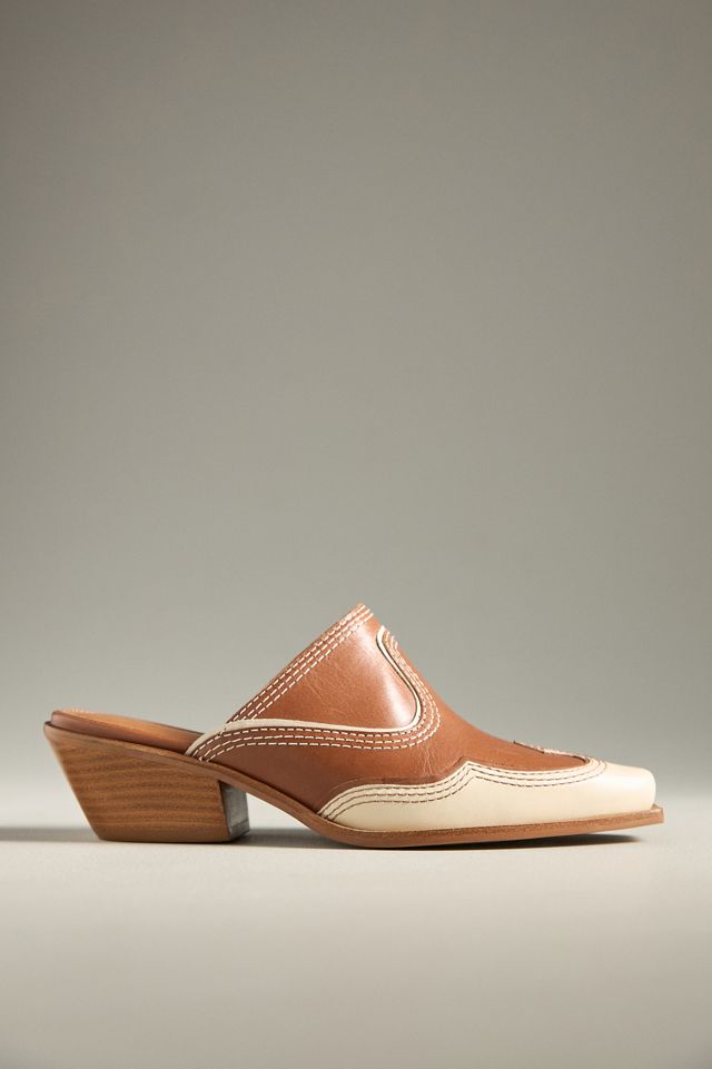 By Anthropologie Western Mule Heels #3