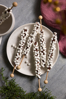 Terrain Marshmallow Hot Cocoa Stirring Sticks, Set Of 6