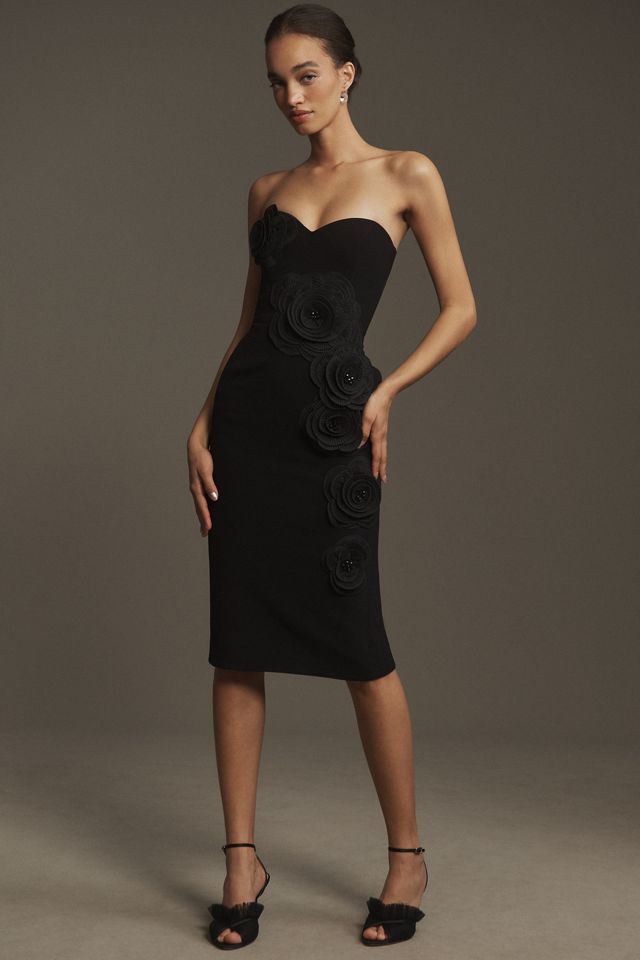 Helsi Kaia 3D Floral Strapless Midi Dress #1
