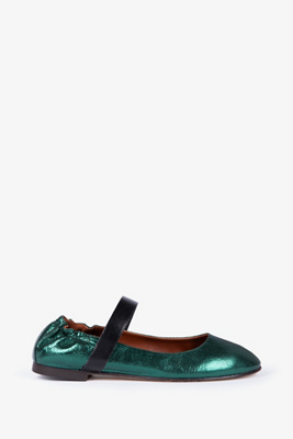 Penelope Chilvers Rock And Roll Mary Jane Flat In Green