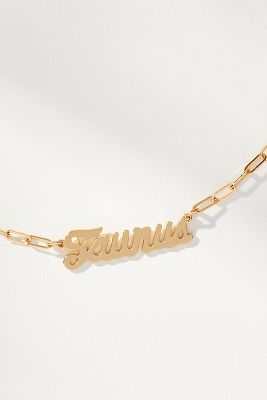 BY ANTHROPOLOGIE GOLD-PLATED ZODIAC NECKLACE 