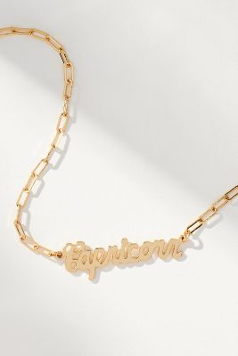 BY ANTHROPOLOGIE GOLD-PLATED ZODIAC NECKLACE 