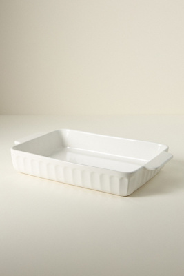 Anthropologie Amelie Latte Portuguese Baking Dish In White