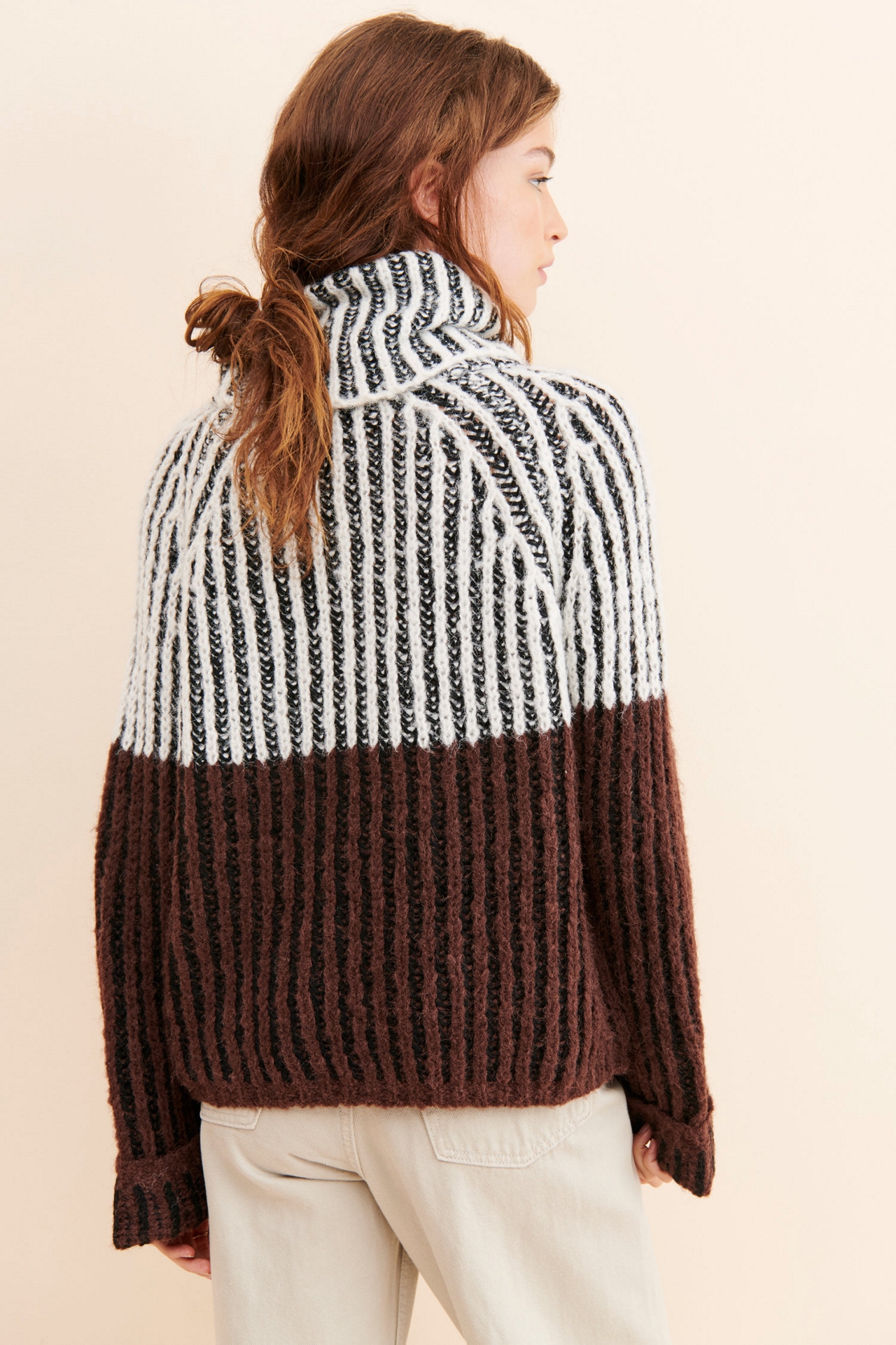 Love Token Colorblock Turtleneck Sweater