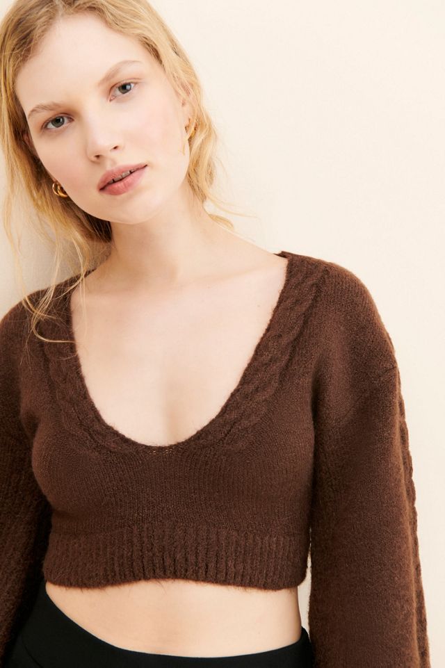 For Love & Lemons Amelia Cropped Sweater #2
