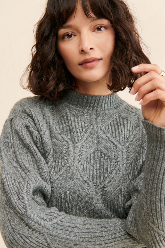ASTR the Label Puff-Sleeve Turtleneck Knit Sweater #2