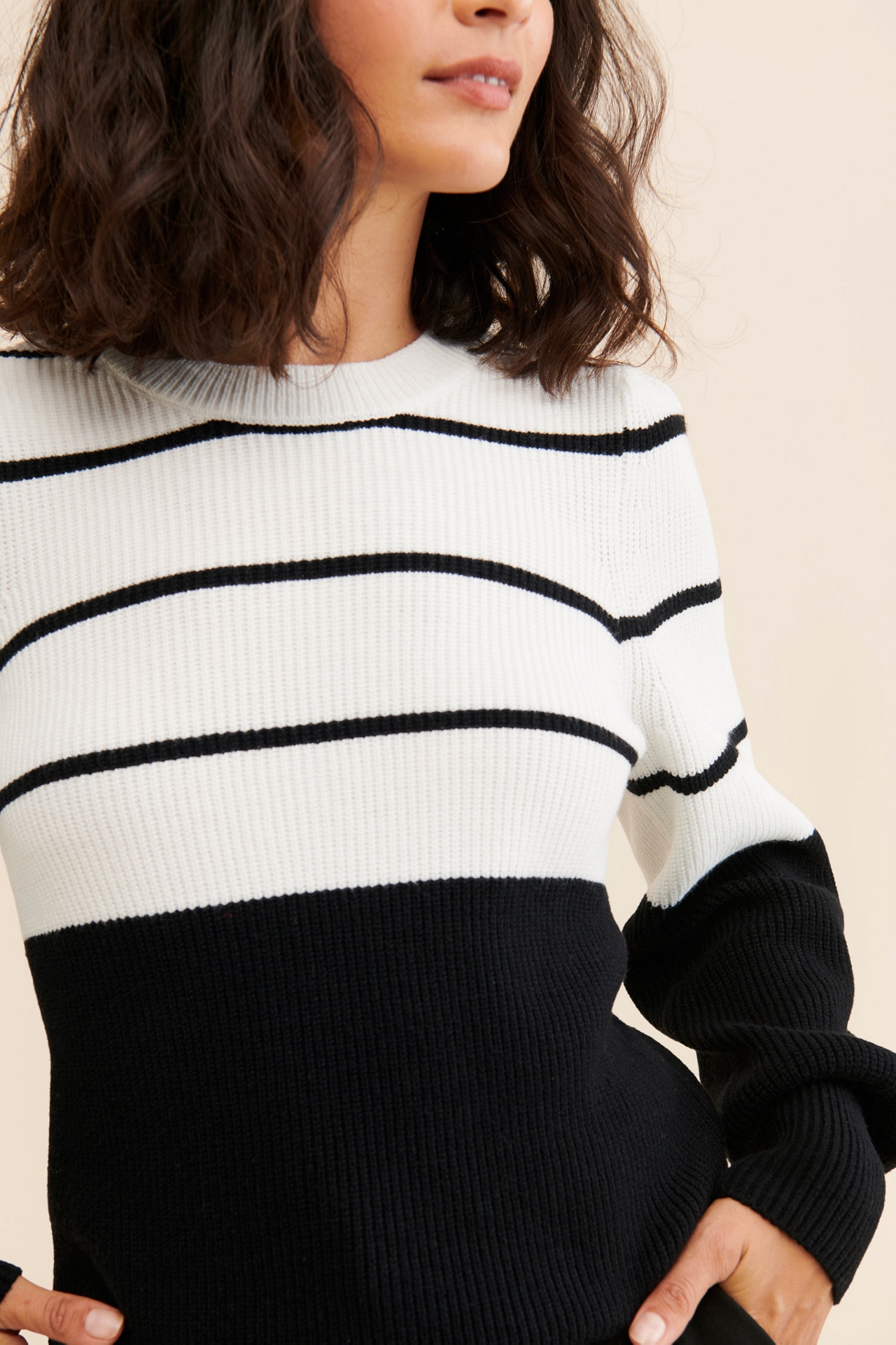 Laundry by Shelli Segal Colorblock Crew Neck Sweater
