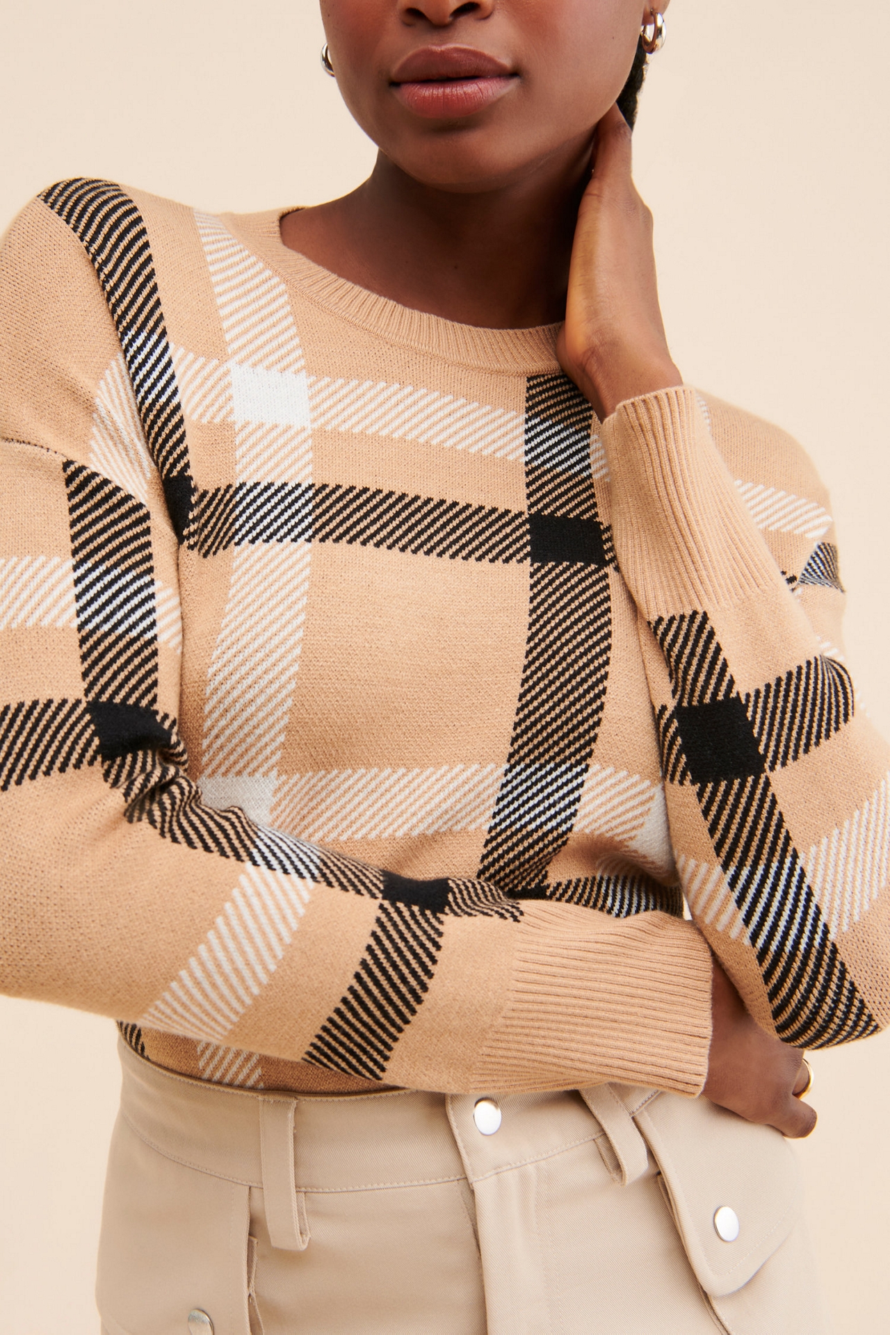 Laundry by Shelli Segal Hi-Low Jacquard Sweater