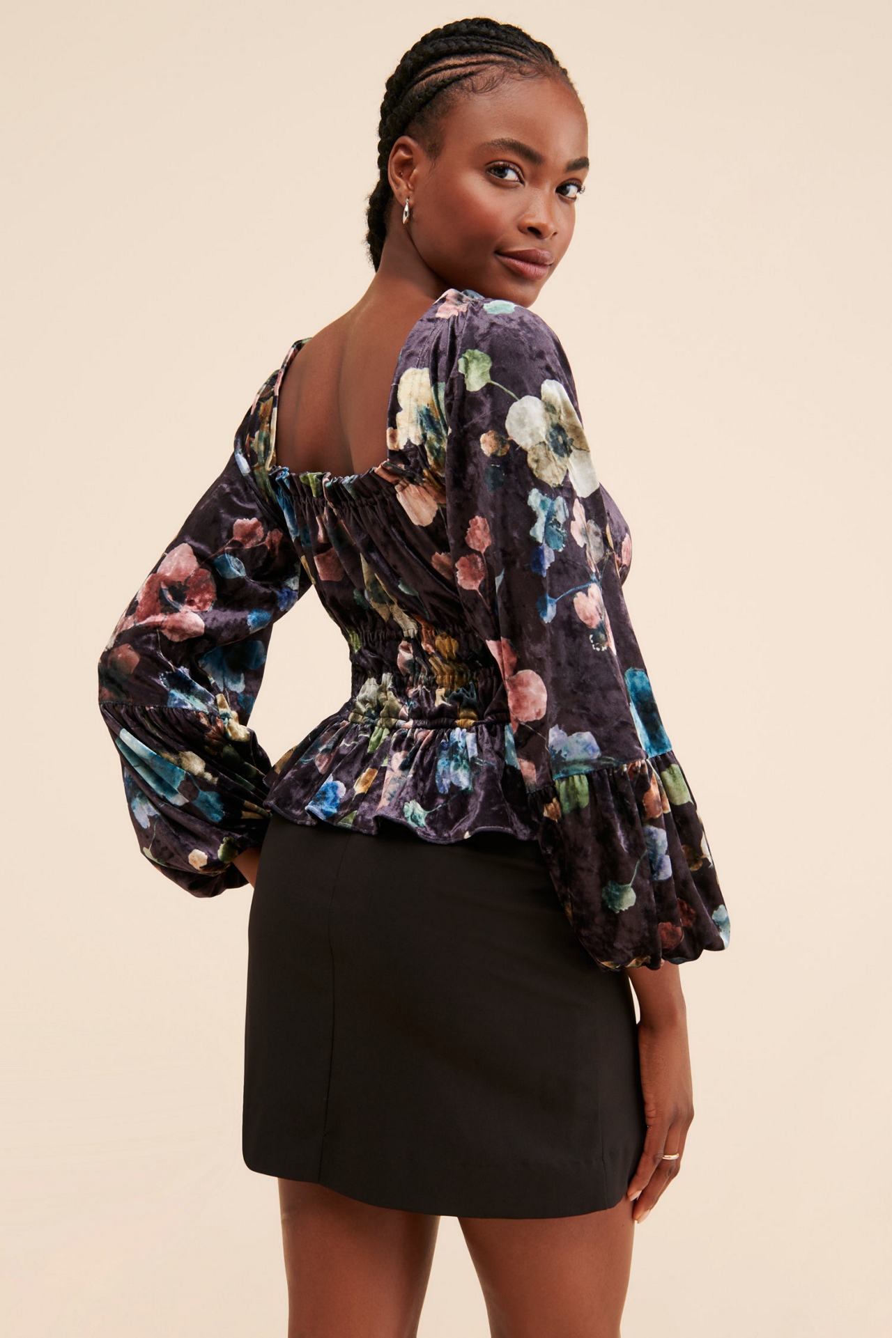 Hutch Velvet Floral Blouse
