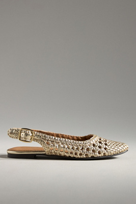 SEYCHELLES AVALON WOVEN SLINGBACK FLATS 