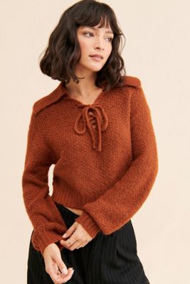 Sage The Label Sophia Lace-Up Sweater