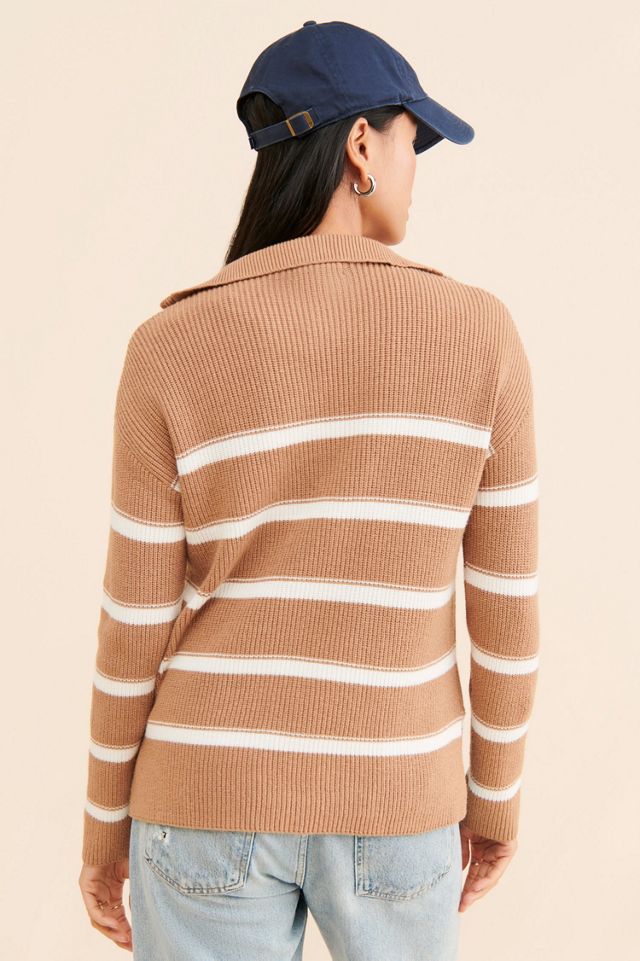 Laundry by Shelli Segal Half-Zip Striped Sweater #1