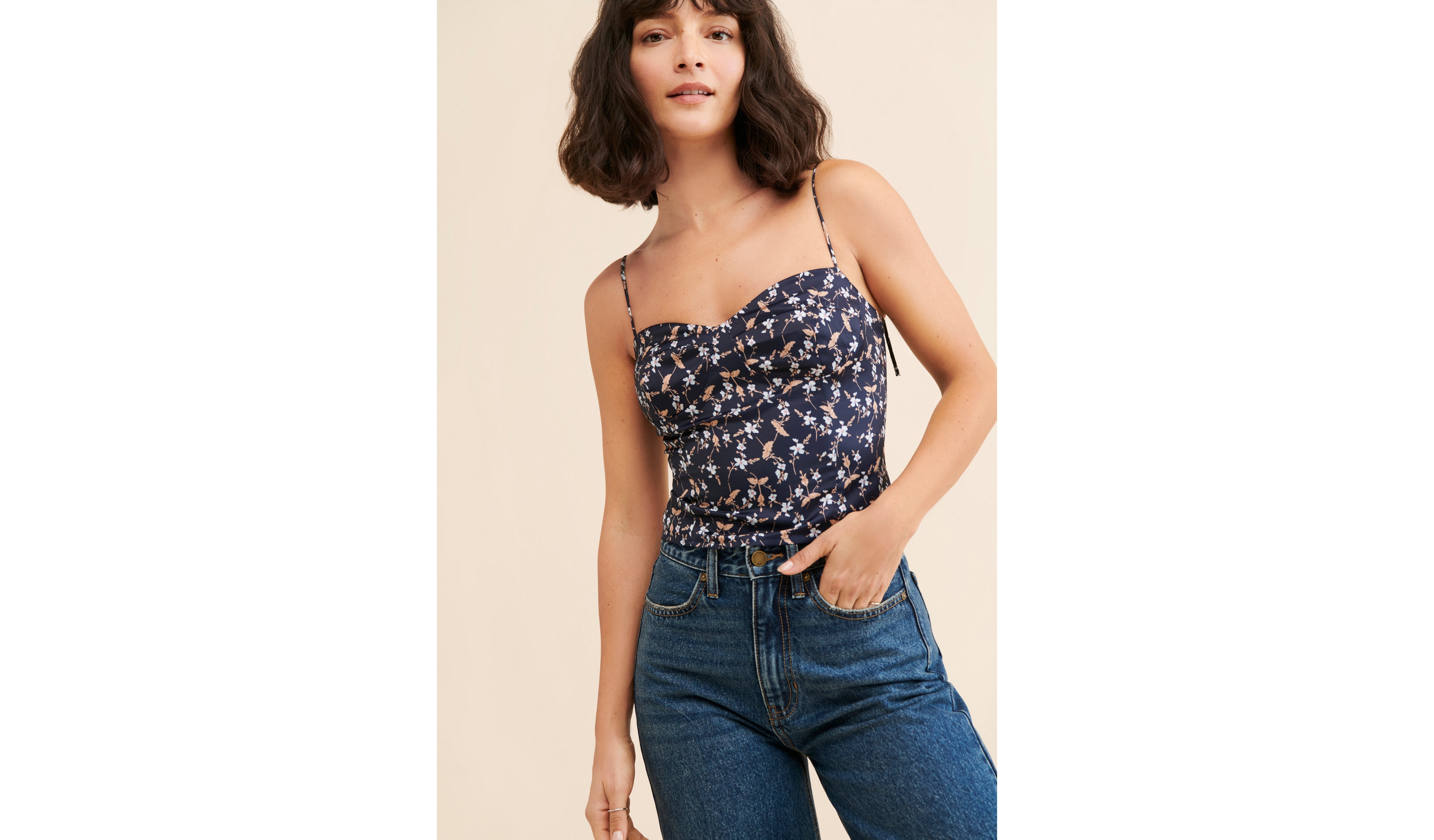 Kourt Genevieve Satin Corset Top