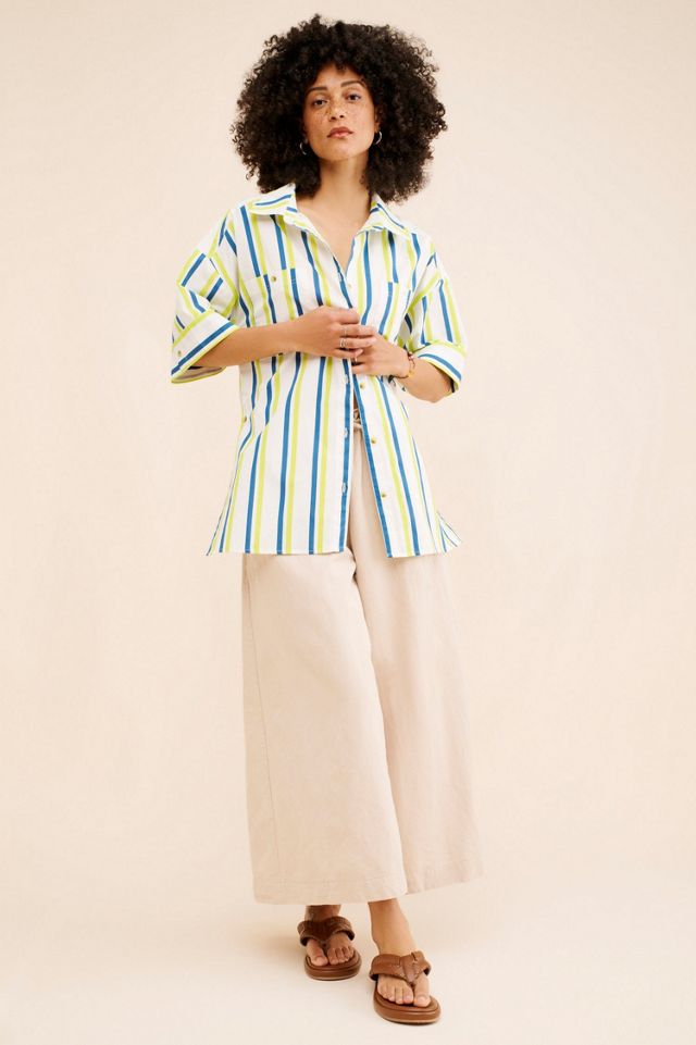 The Boxy Striped Button Down #3