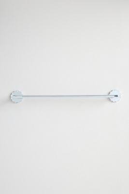 Anthropologie Wiggle Double Towel Bar In Silver