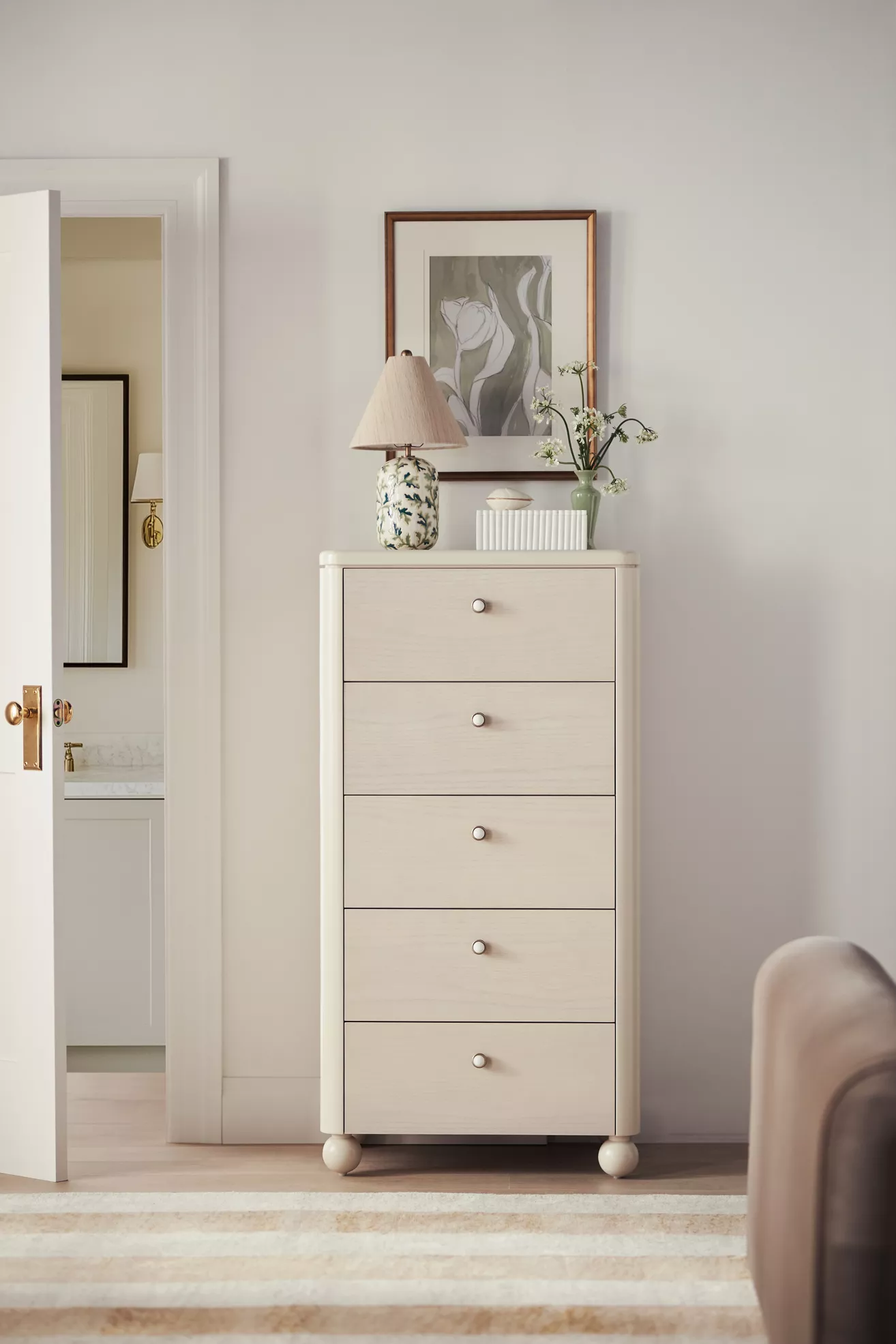 Tasha Lacquer Five-Drawer Dresser
