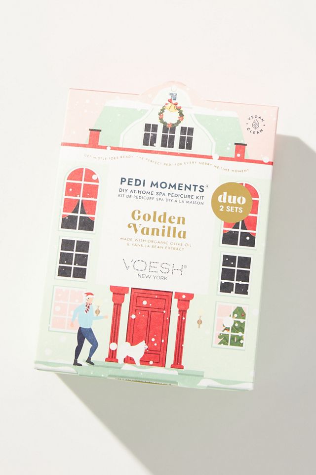 VOESH Pedi In A Box Glimmer 5-Step Golden Vanilla Duo Gift Set #1