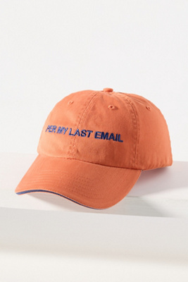 Intentionally Blank Per My Last Email Baseball Cap In Brown