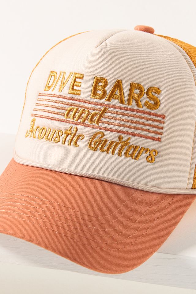 Worn/West Dive Bars and Acoustic Guitars Trucker Hat #3