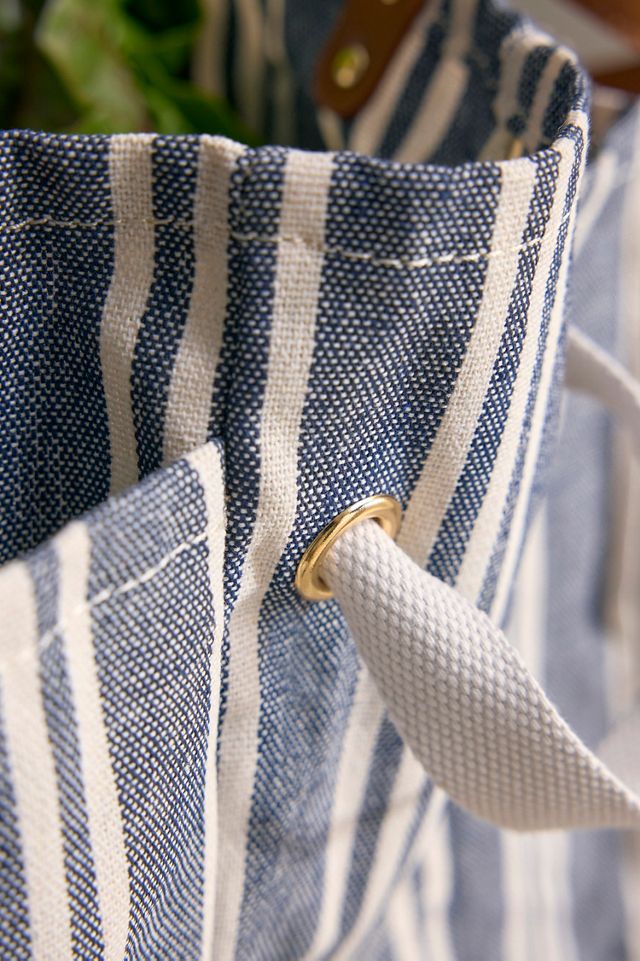Striped Canvas Grocery Tote #1