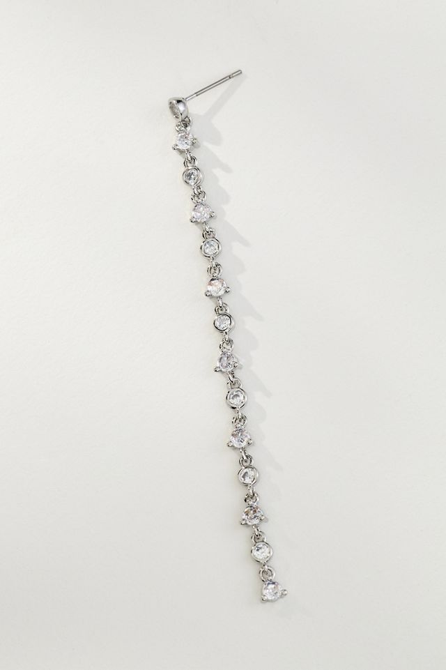 Linear Crystal Drop Earrings #1