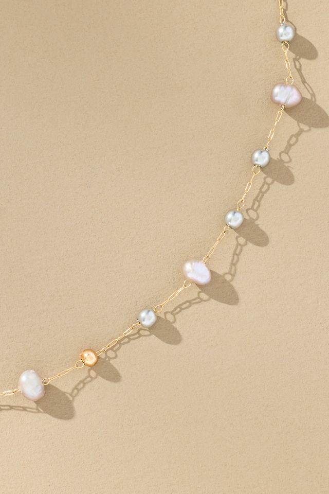 Mixed Bead Dainty Necklace #1